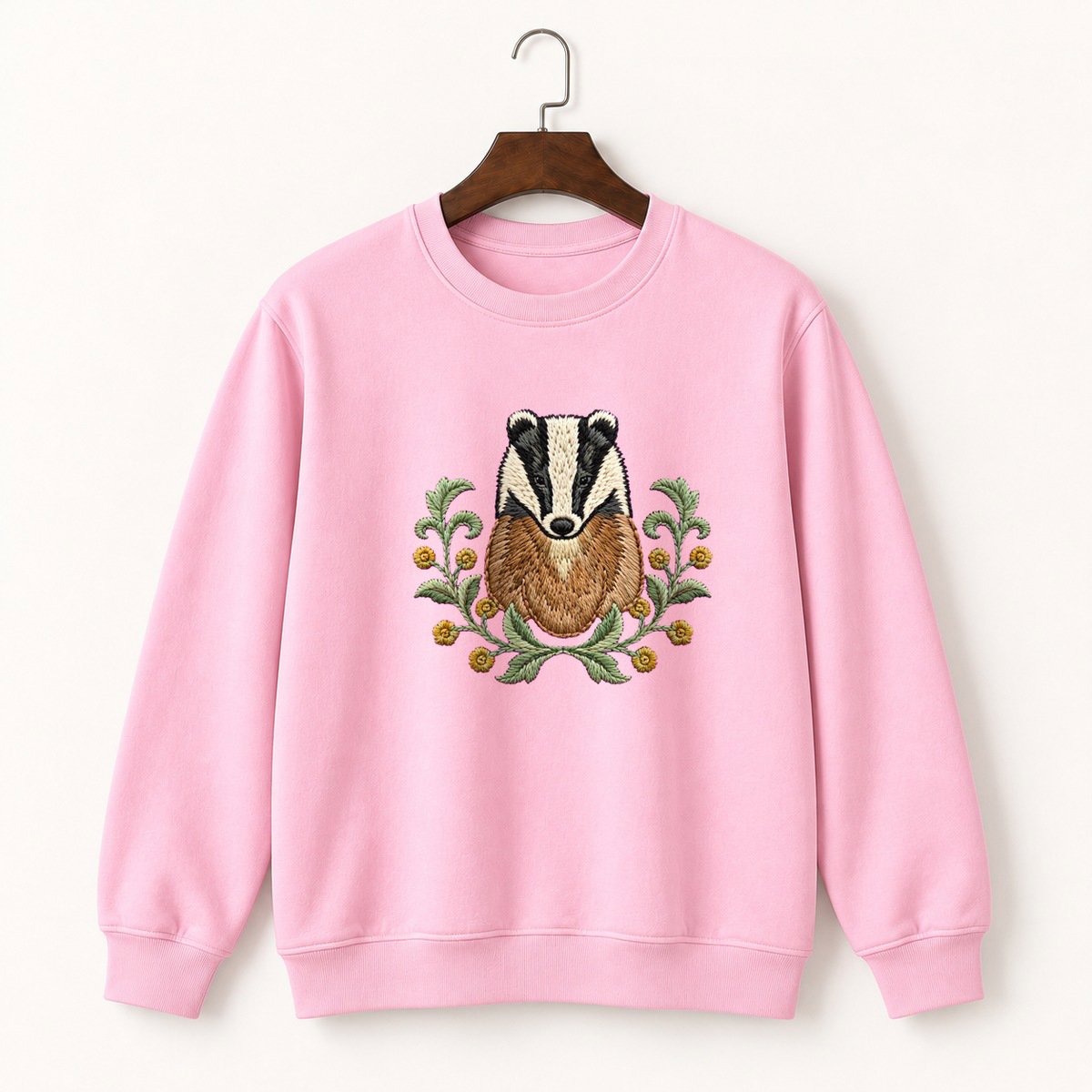 Woodland Badger Crewneck Sweatshirt 4