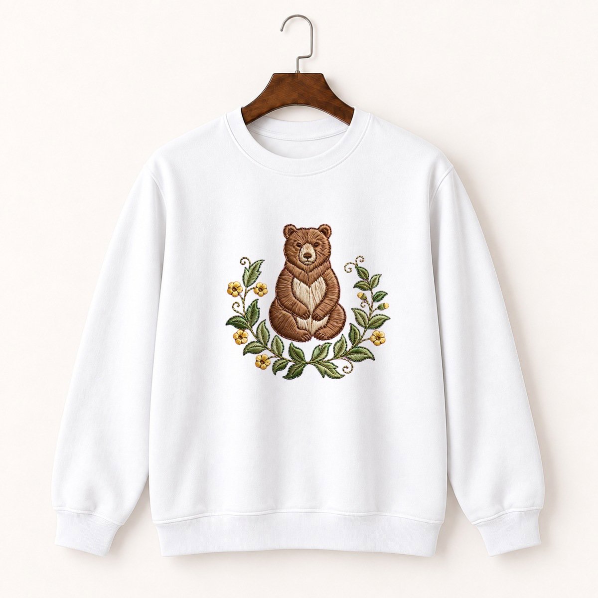 Woodland Bear Crewneck Sweatshirt 5