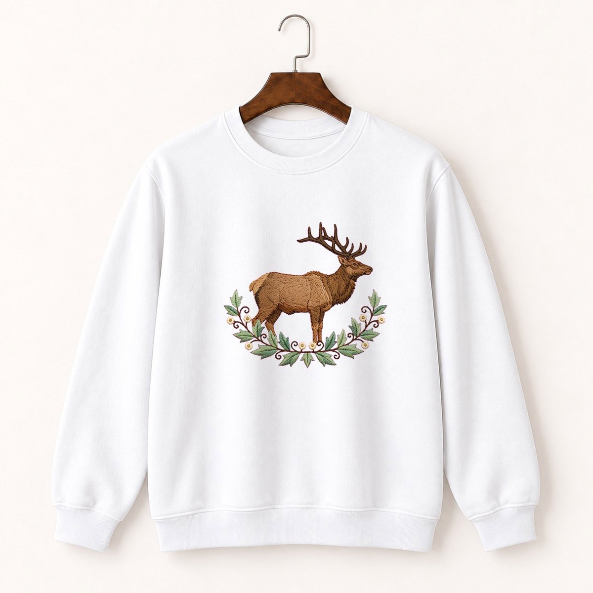 Woodland Elk Crewneck Sweatshirt 5