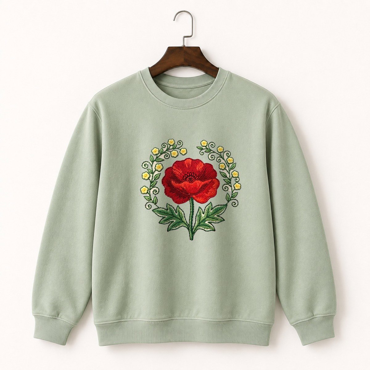 Poppy Wildflower Crewneck Sweatshirt 2