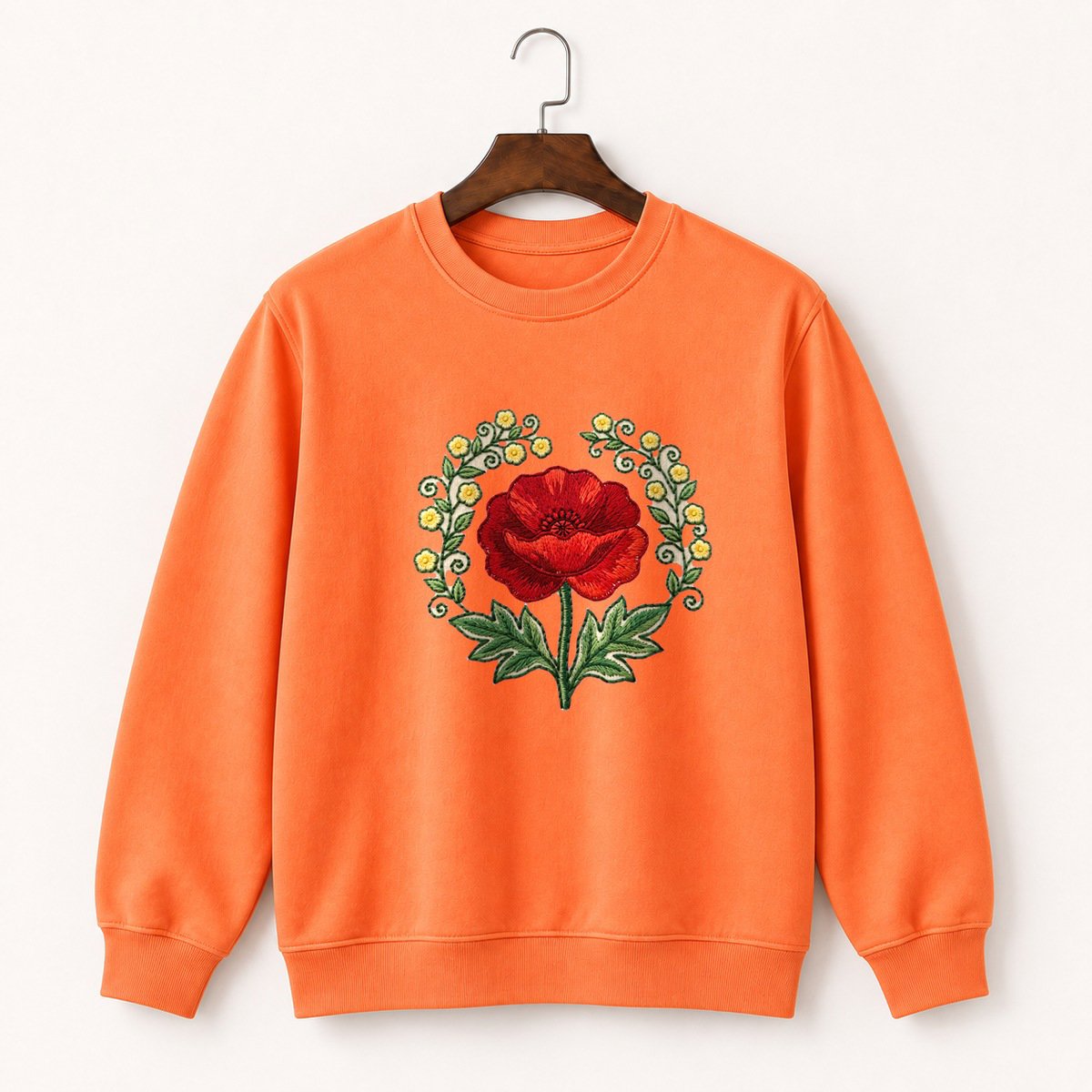 Poppy Wildflower Crewneck Sweatshirt 3