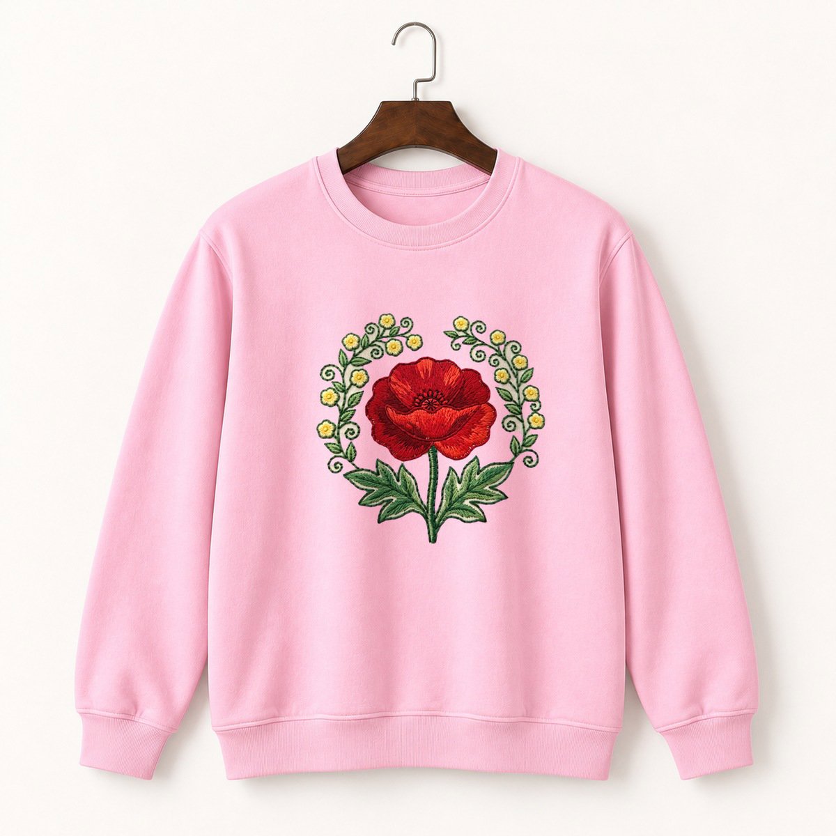 Poppy Wildflower Crewneck Sweatshirt 4