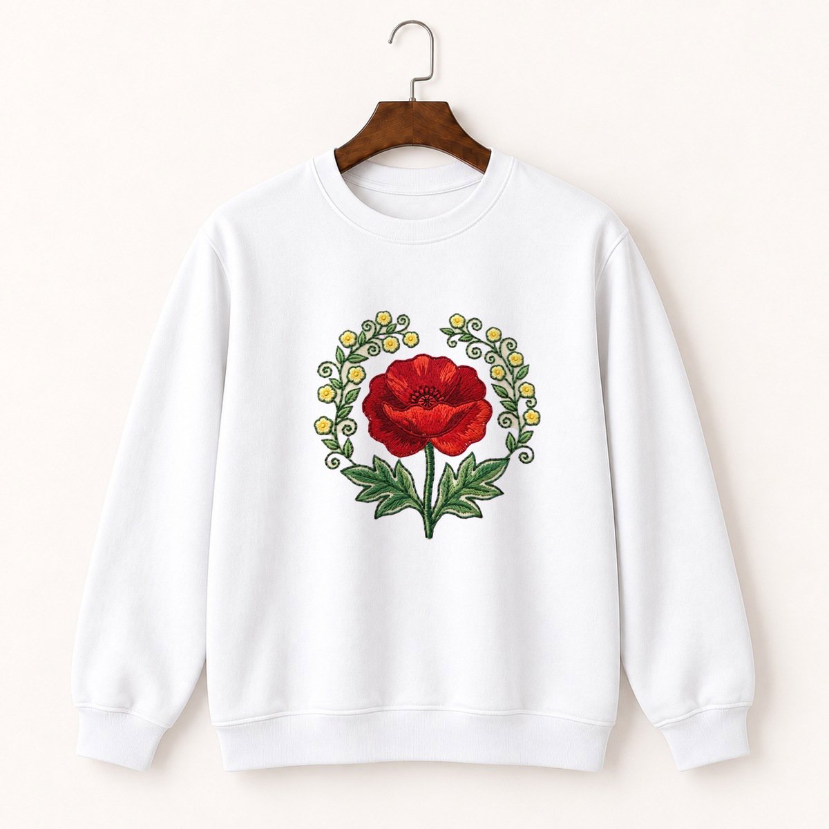 Poppy Wildflower Crewneck Sweatshirt 5