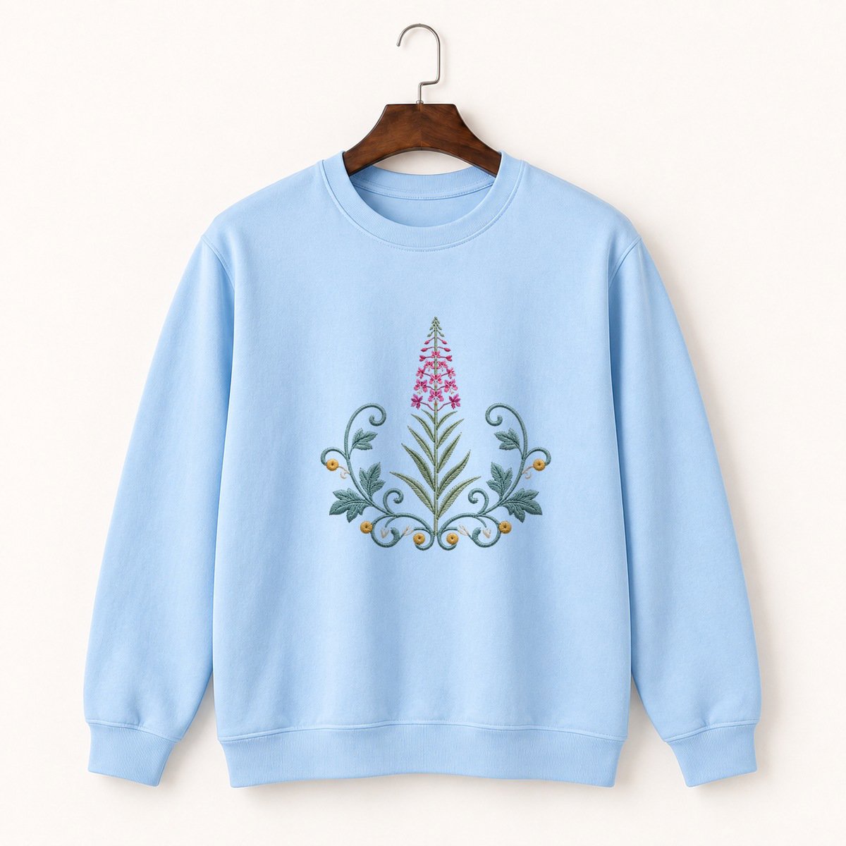 Fireweed Wildflower Crewneck Sweatshirt 1