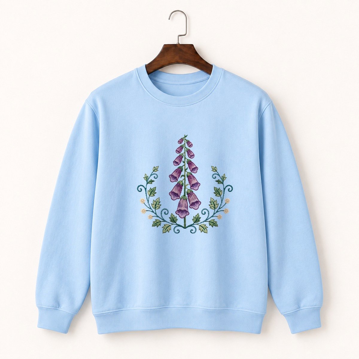 Foxglove Flower Crewneck Sweatshirt 1