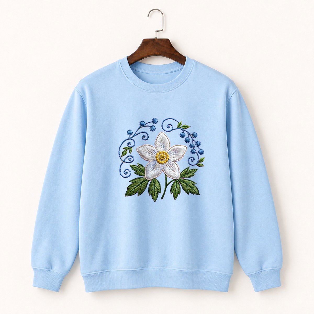 Wood Anemone Crewneck Sweatshirt 1