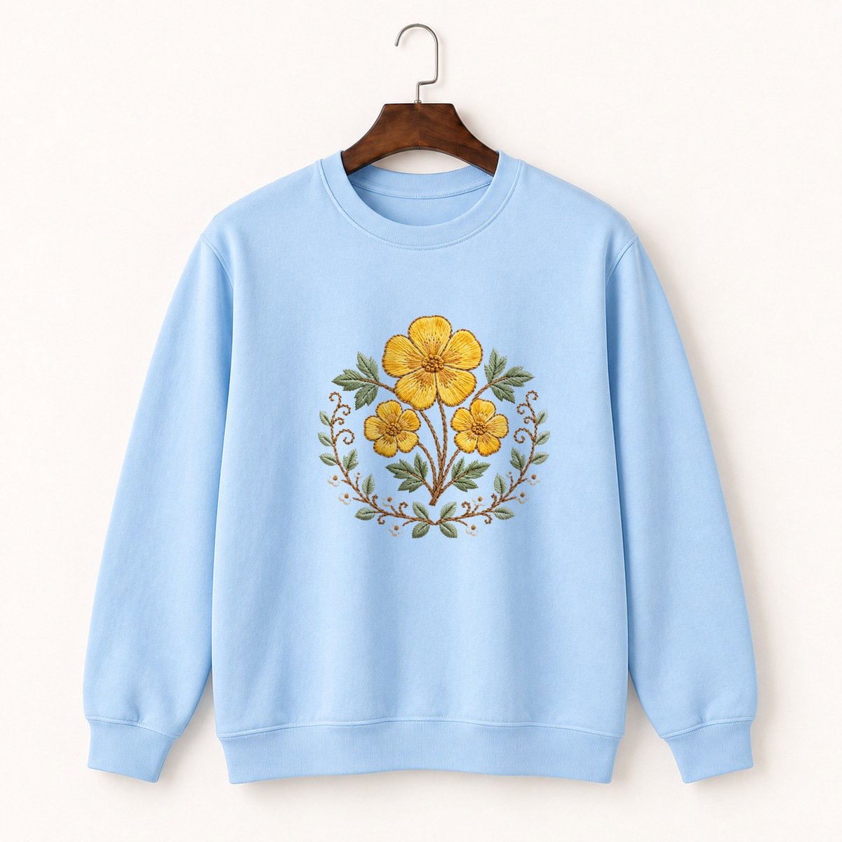 Buttercup Wildflower Crewneck Sweatshirt 1