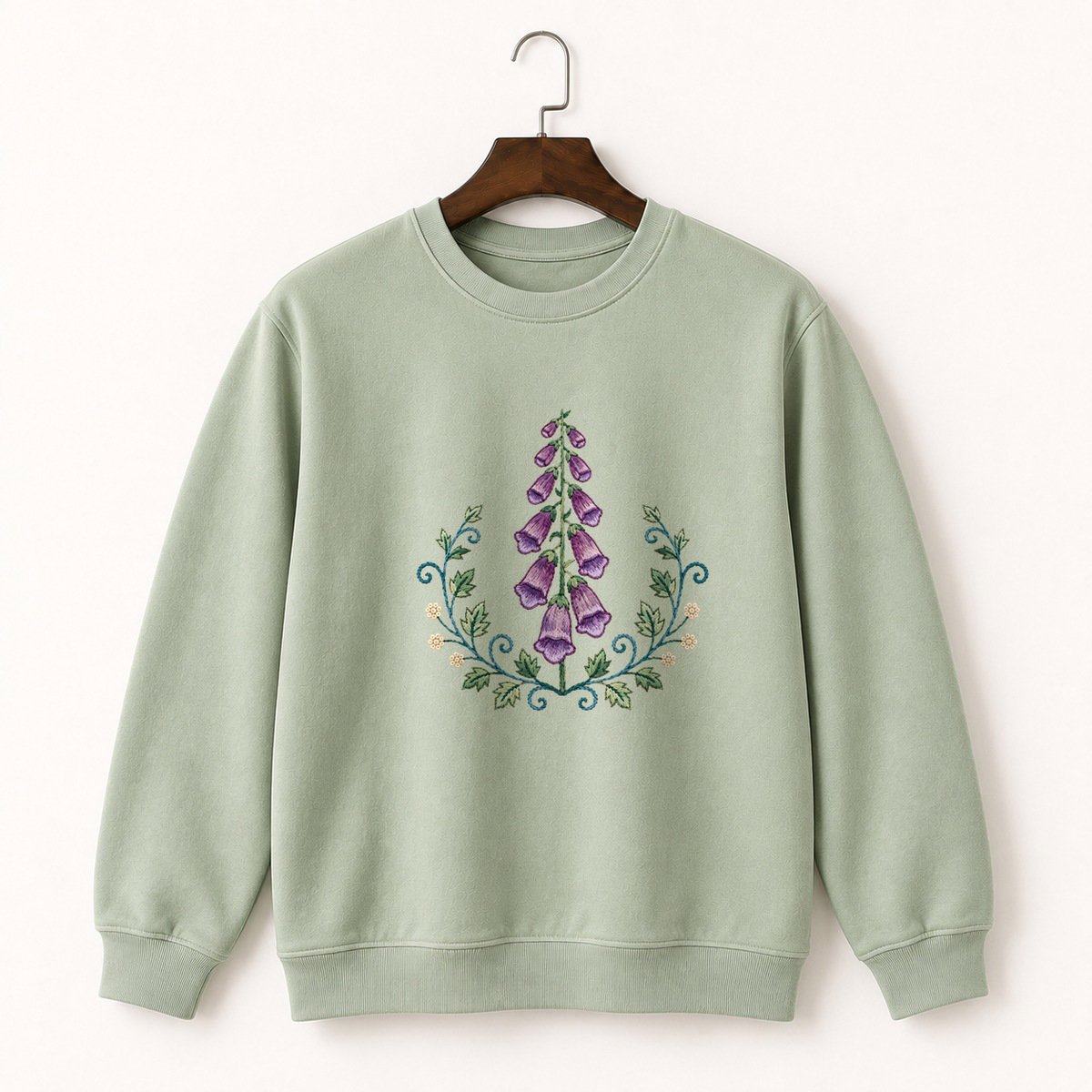 Foxglove Flower Crewneck Sweatshirt 2