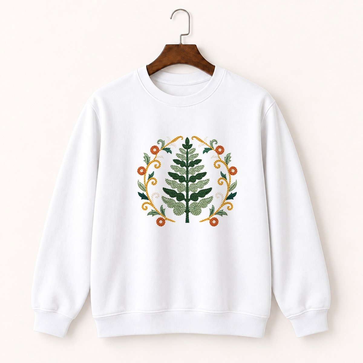 Fern Frond Crewneck Sweatshirt 5