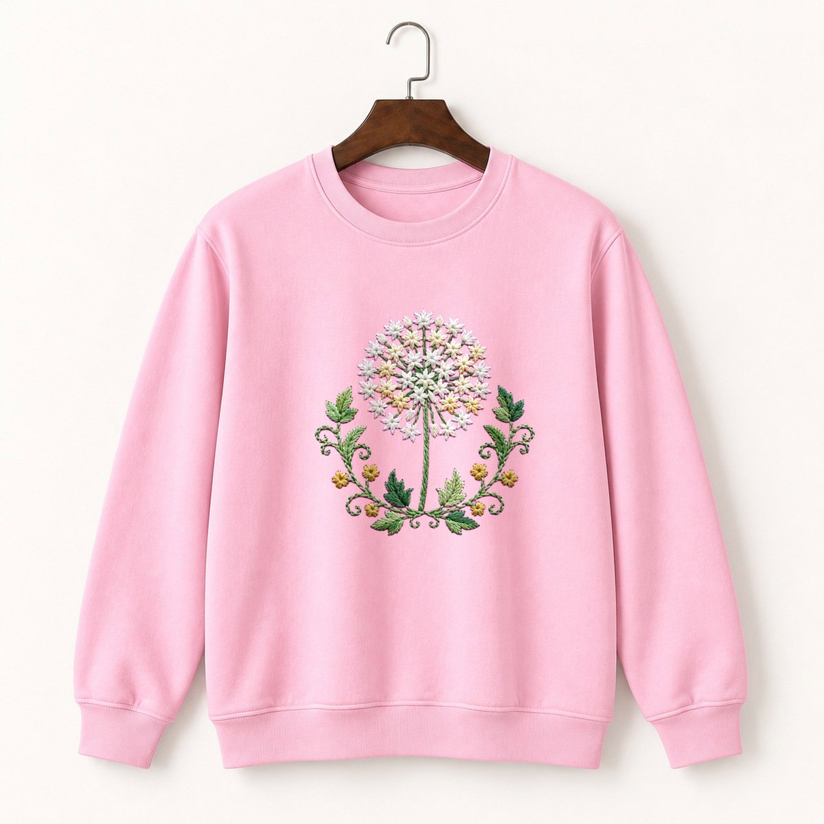 Wild Garlic Flower Crewneck Sweatshirt 4