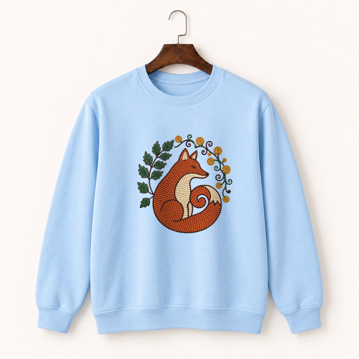 Woodland Fox Crewneck Sweatshirt 1