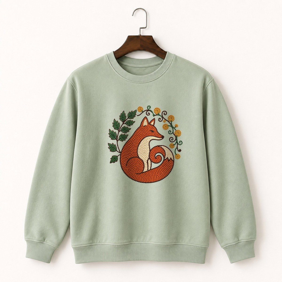 Woodland Fox Crewneck Sweatshirt 2