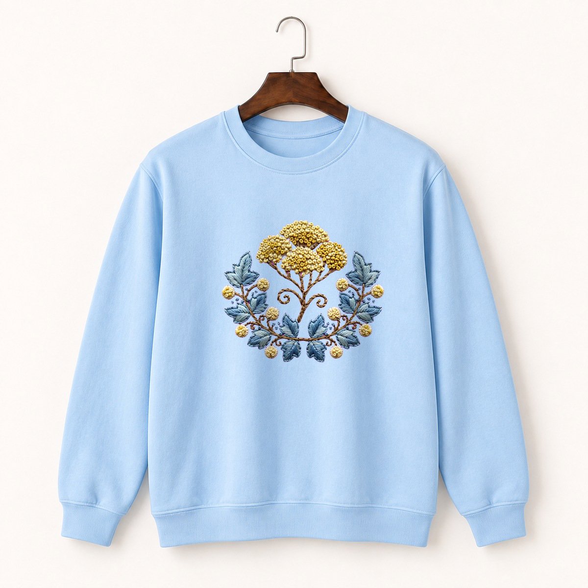 Yarrow Flower Crewneck Sweatshirt 1