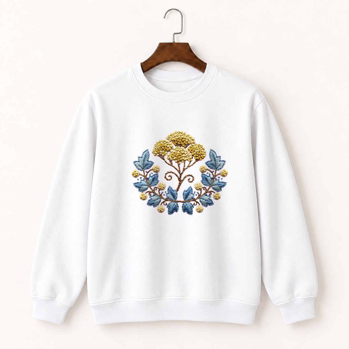 Yarrow Flower Crewneck Sweatshirt 5