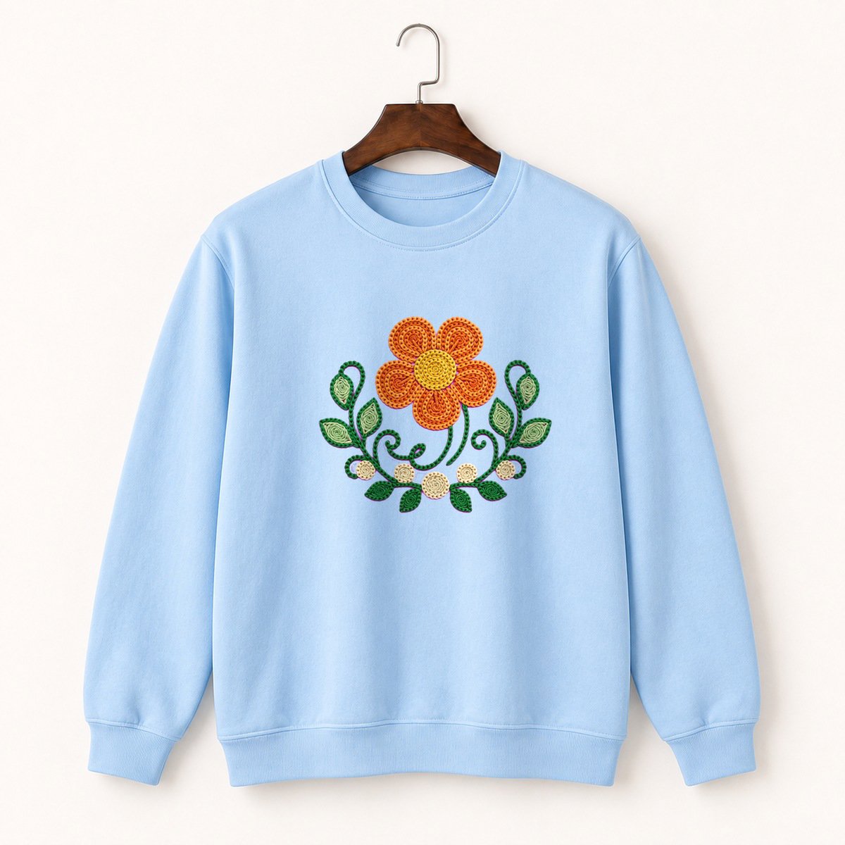 Nasturtium Flower Crewneck Sweatshirt 1