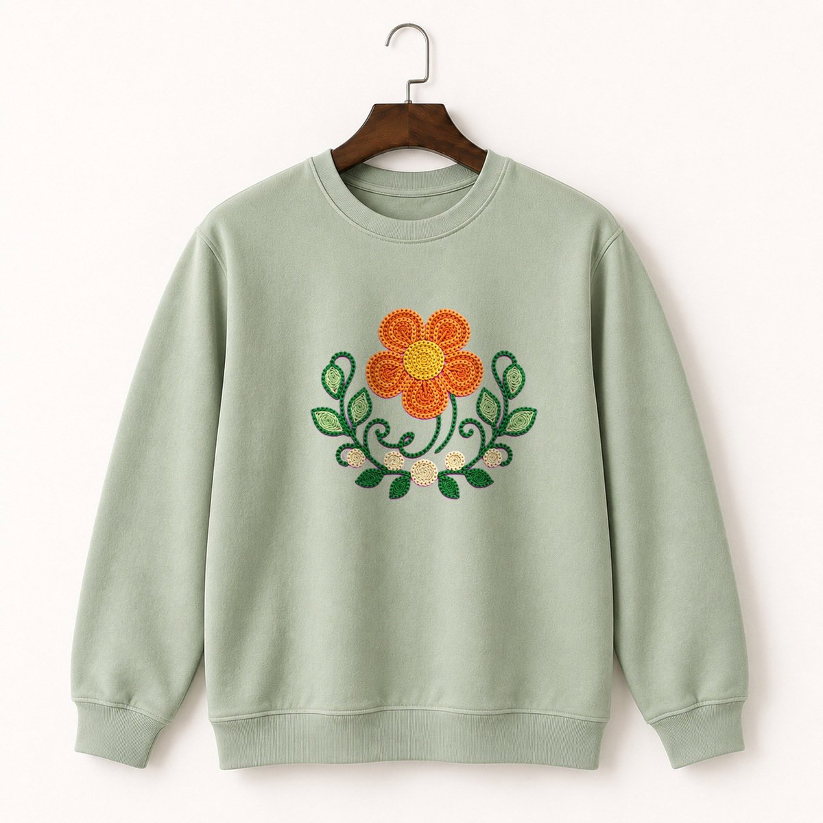 Nasturtium Flower Crewneck Sweatshirt 2
