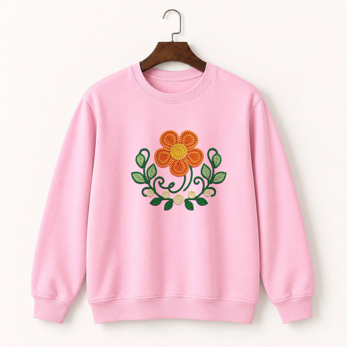 Nasturtium Flower Crewneck Sweatshirt 4