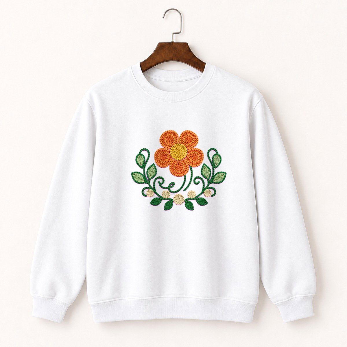 Nasturtium Flower Crewneck Sweatshirt 5