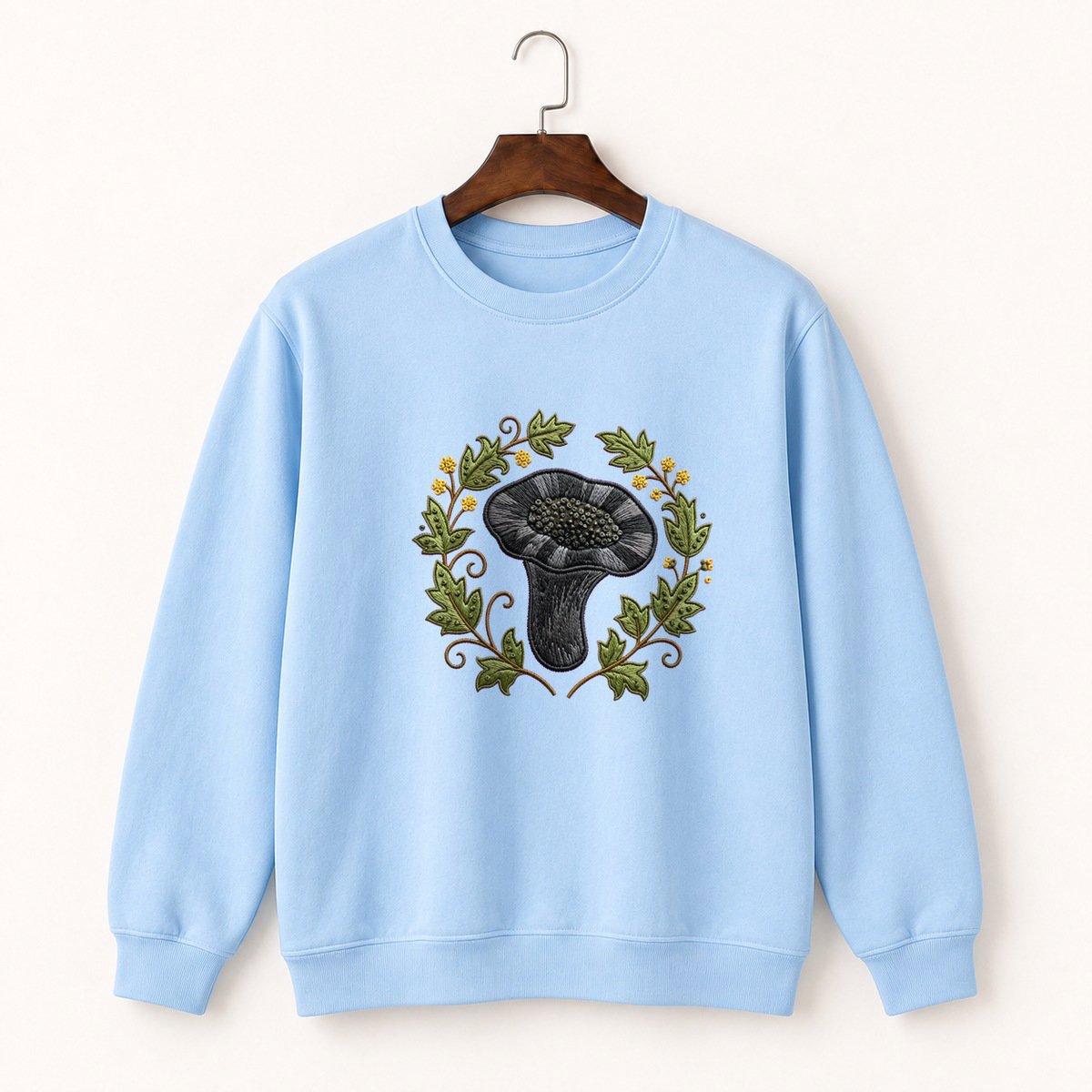 Black Trumpet Mushroom Crewneck Sweatshirt 1