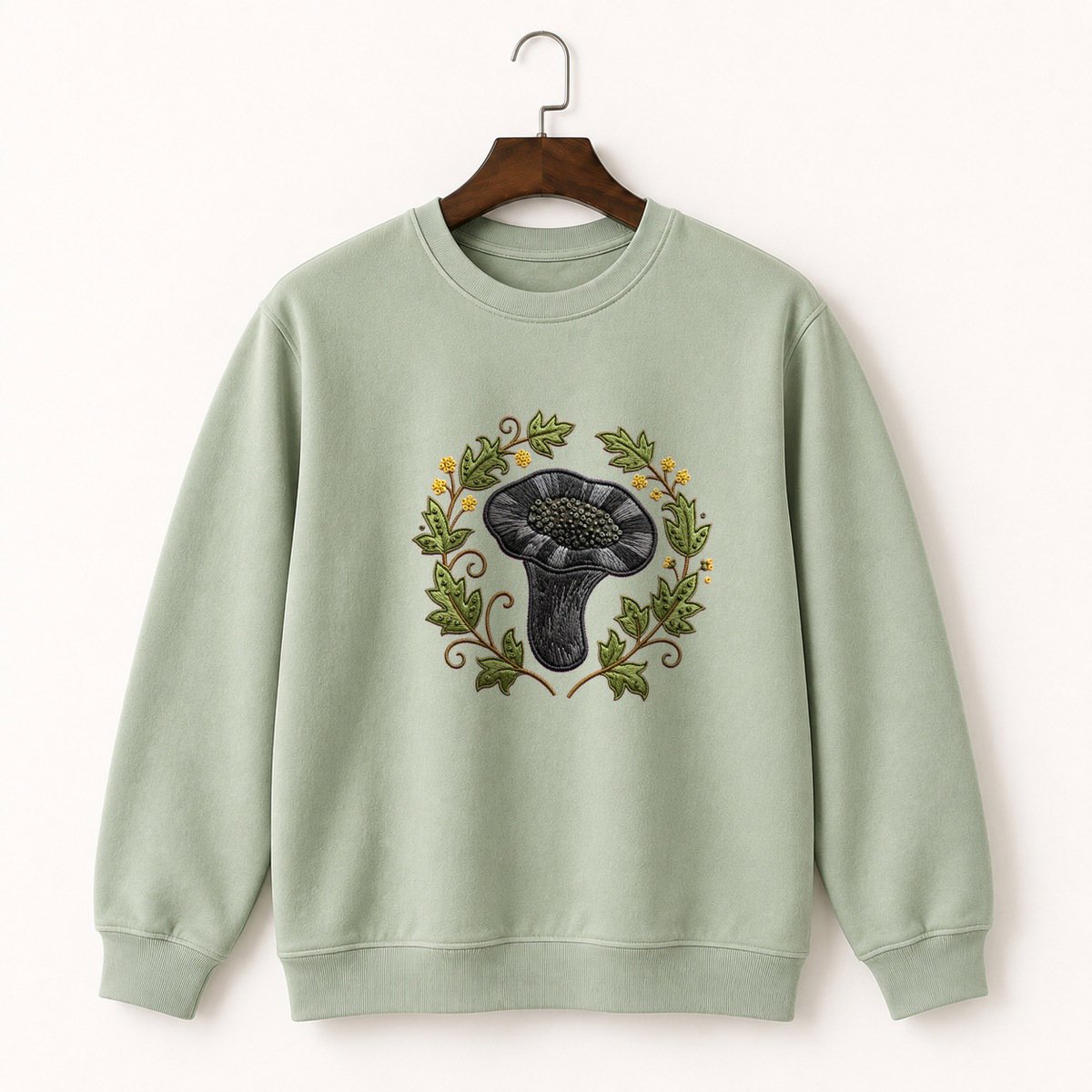 Black Trumpet Mushroom Crewneck Sweatshirt 2