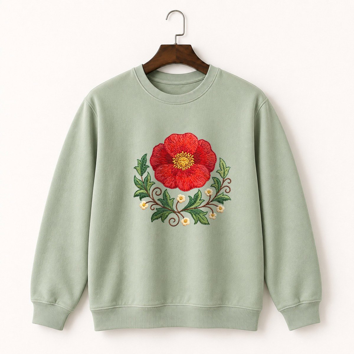 Poppy Flower Crewneck Sweatshirt 2