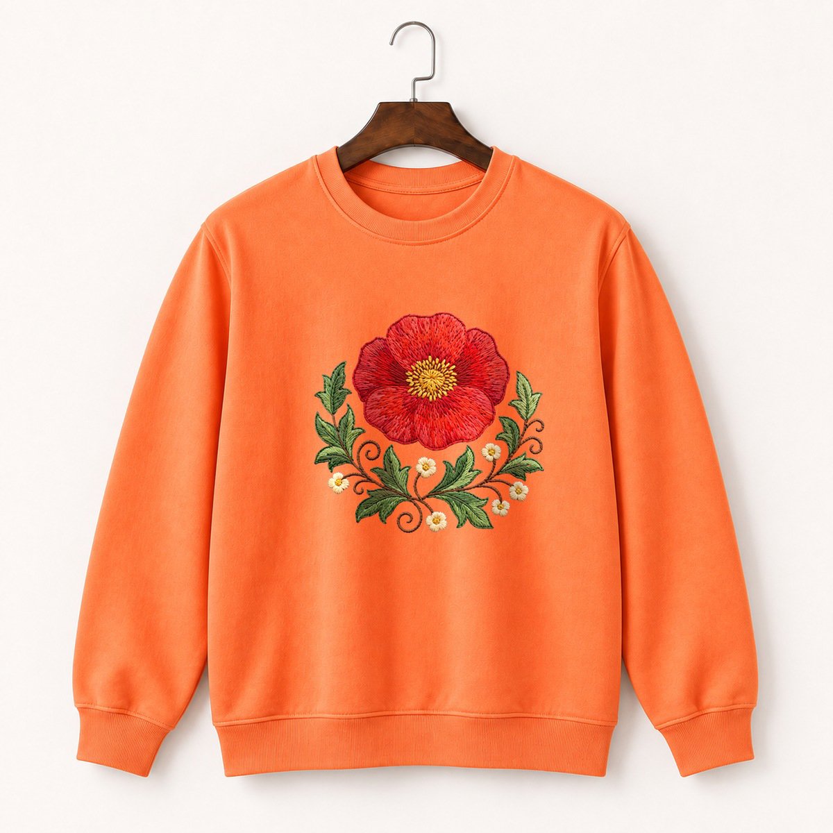 Poppy Flower Crewneck Sweatshirt 3