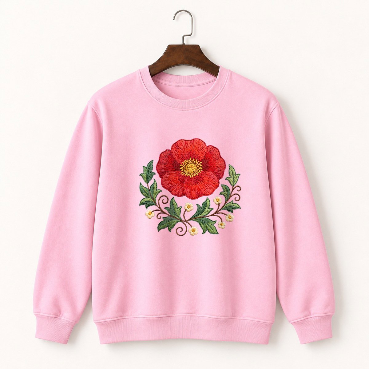Poppy Flower Crewneck Sweatshirt 4