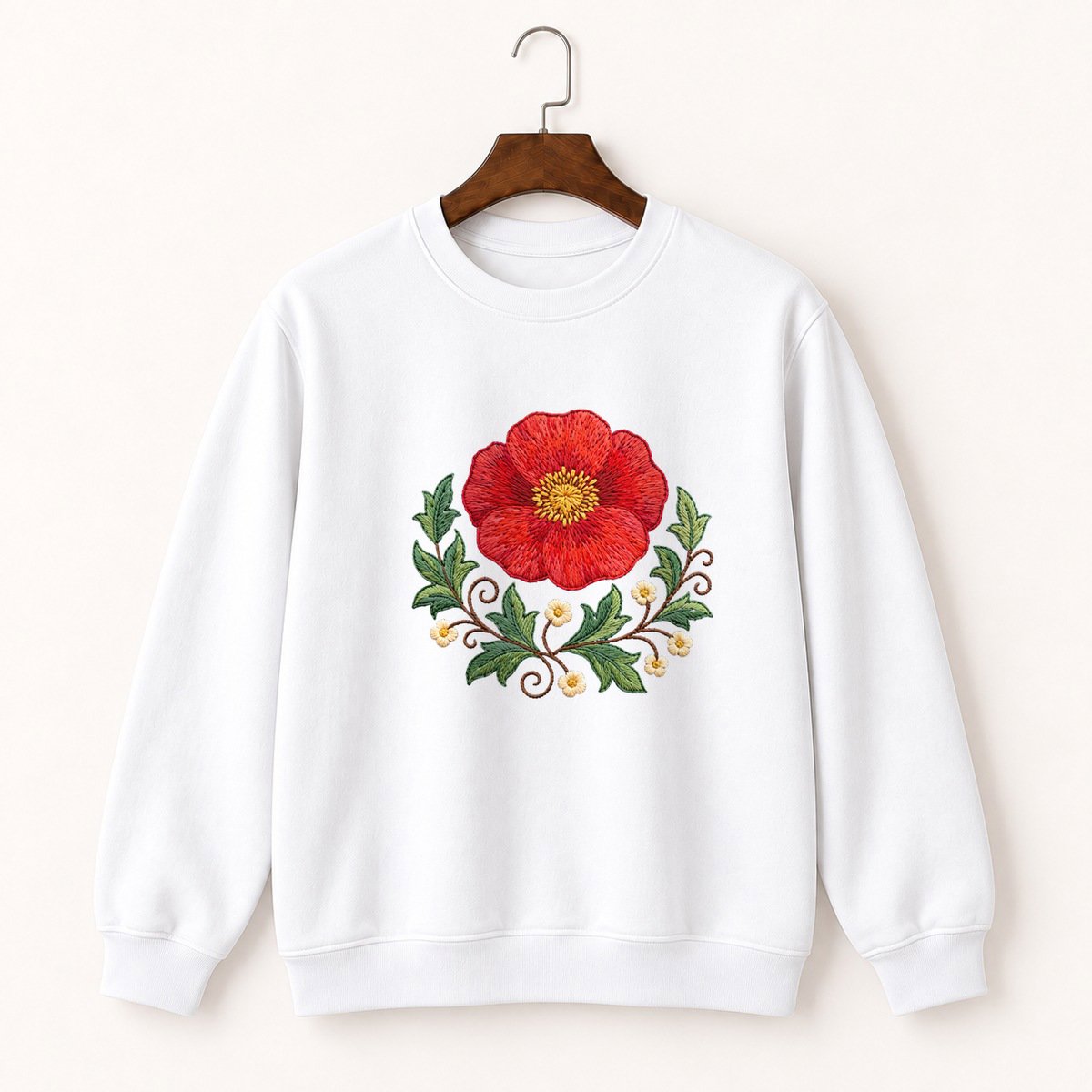 Poppy Flower Crewneck Sweatshirt 5