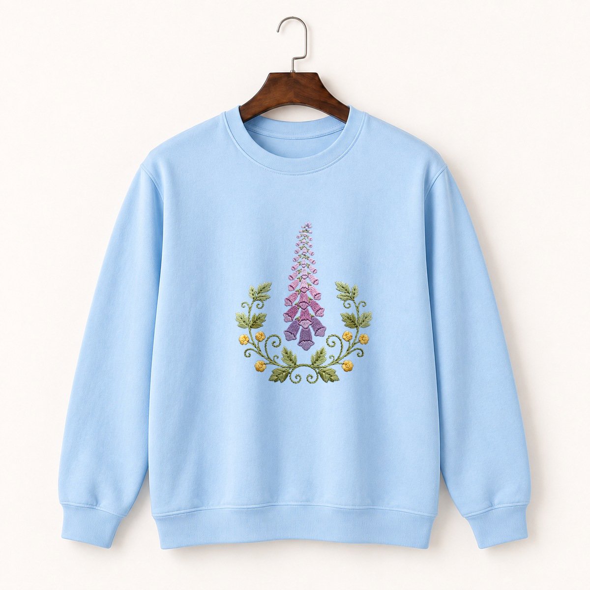 Foxglove Flower Crewneck Sweatshirt 1