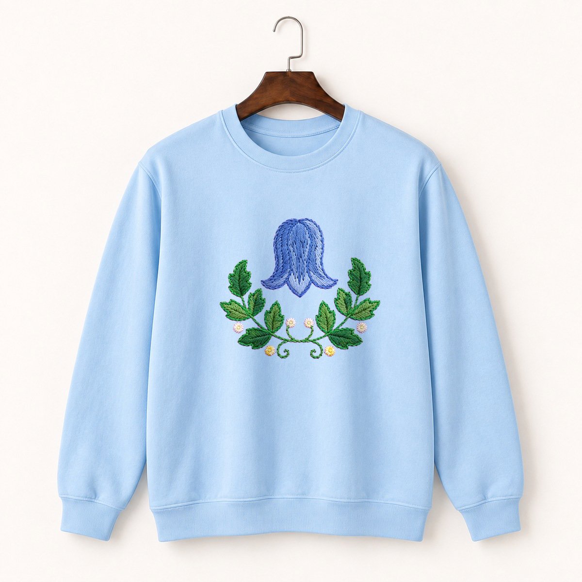 Bluebell Flower Crewneck Sweatshirt 1