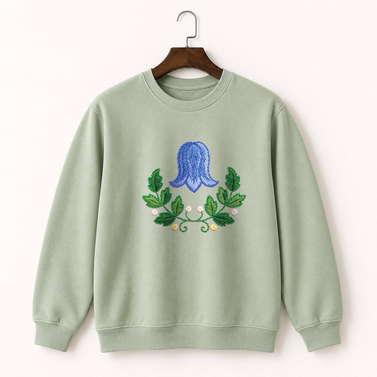 Bluebell Flower Crewneck Sweatshirt 2