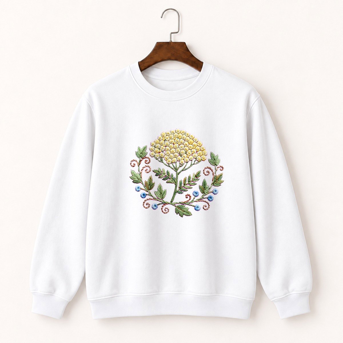 Yarrow Flower Crewneck Sweatshirt 5