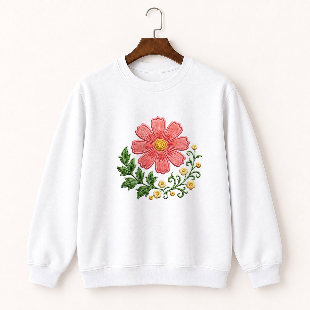 Cosmos Flower Crewneck Sweatshirt 5