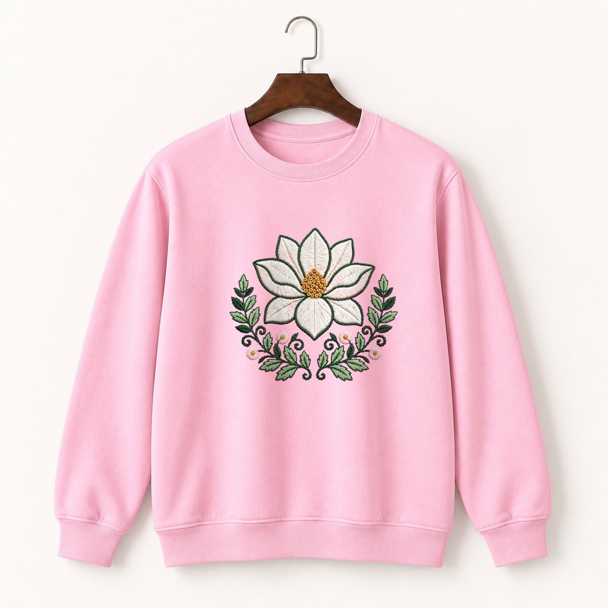 Magnolia Flower Crewneck Sweatshirt 4
