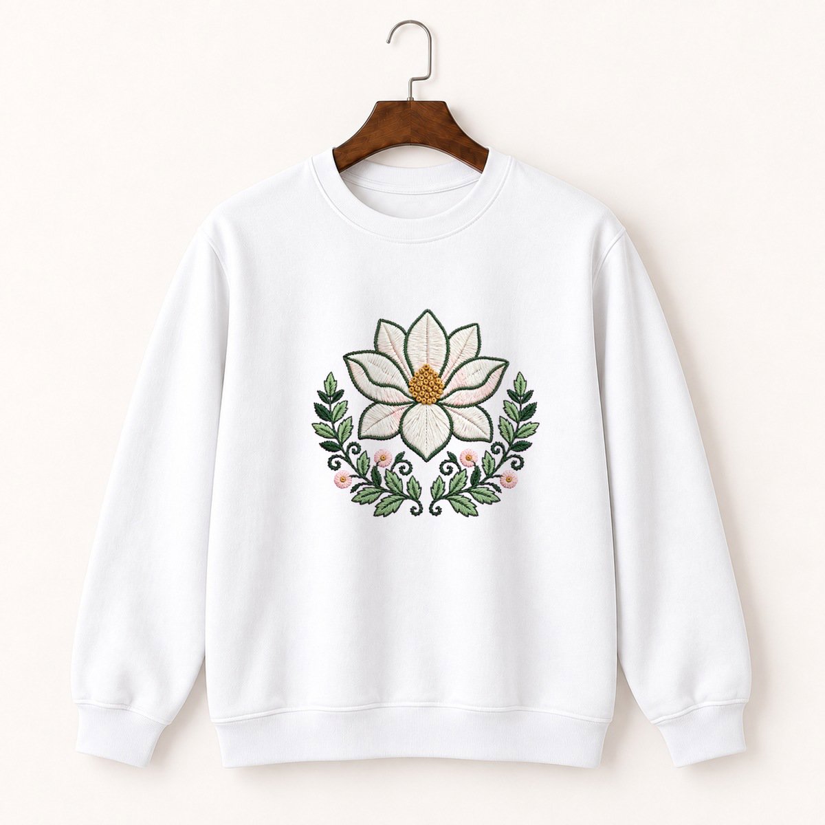Magnolia Flower Crewneck Sweatshirt 5