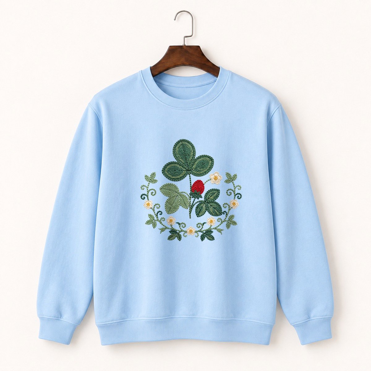 Wild Strawberry Plant Crewneck Sweatshirt 1