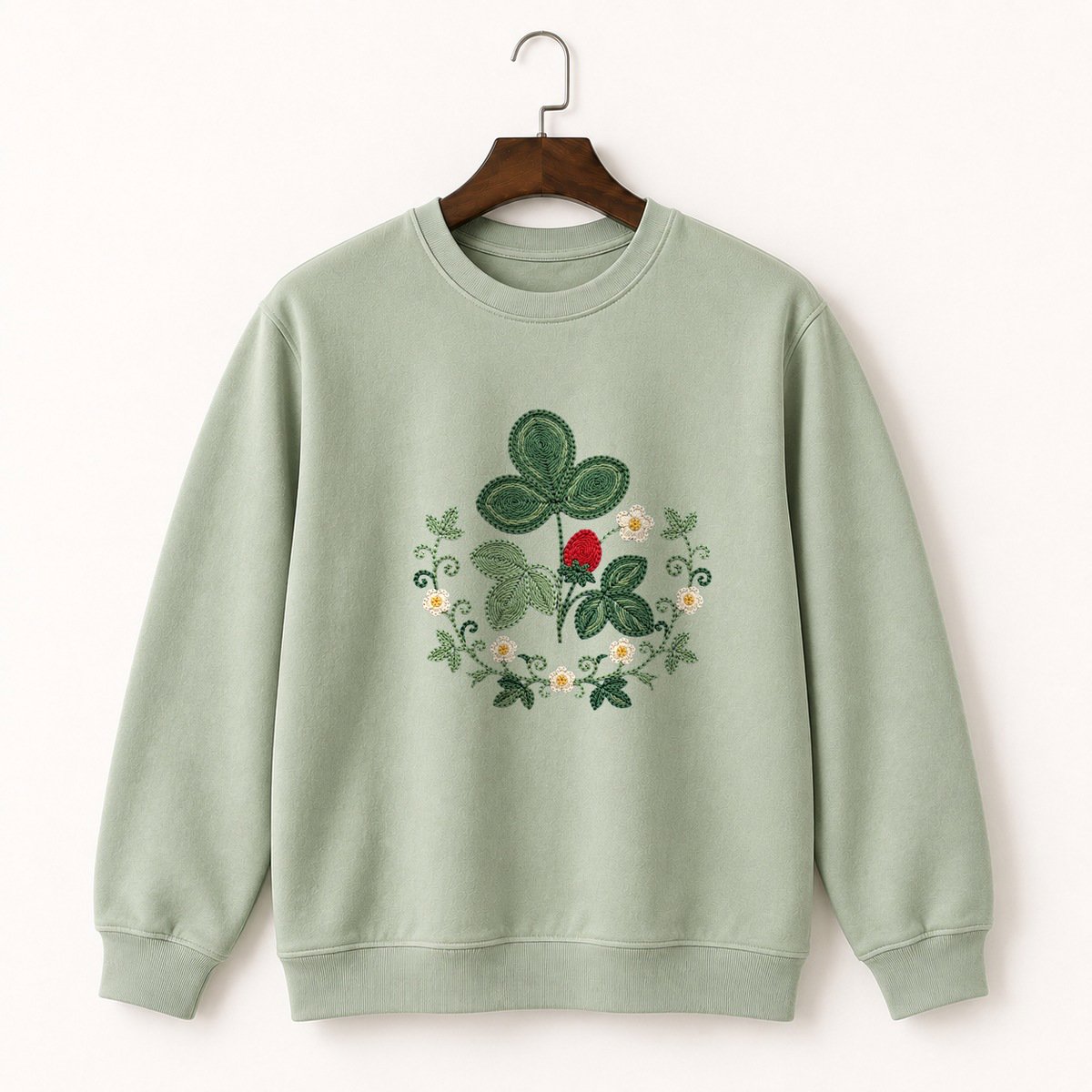 Wild Strawberry Plant Crewneck Sweatshirt 2