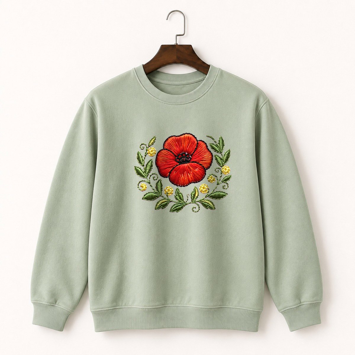 Poppy Flower Crewneck Sweatshirt 2