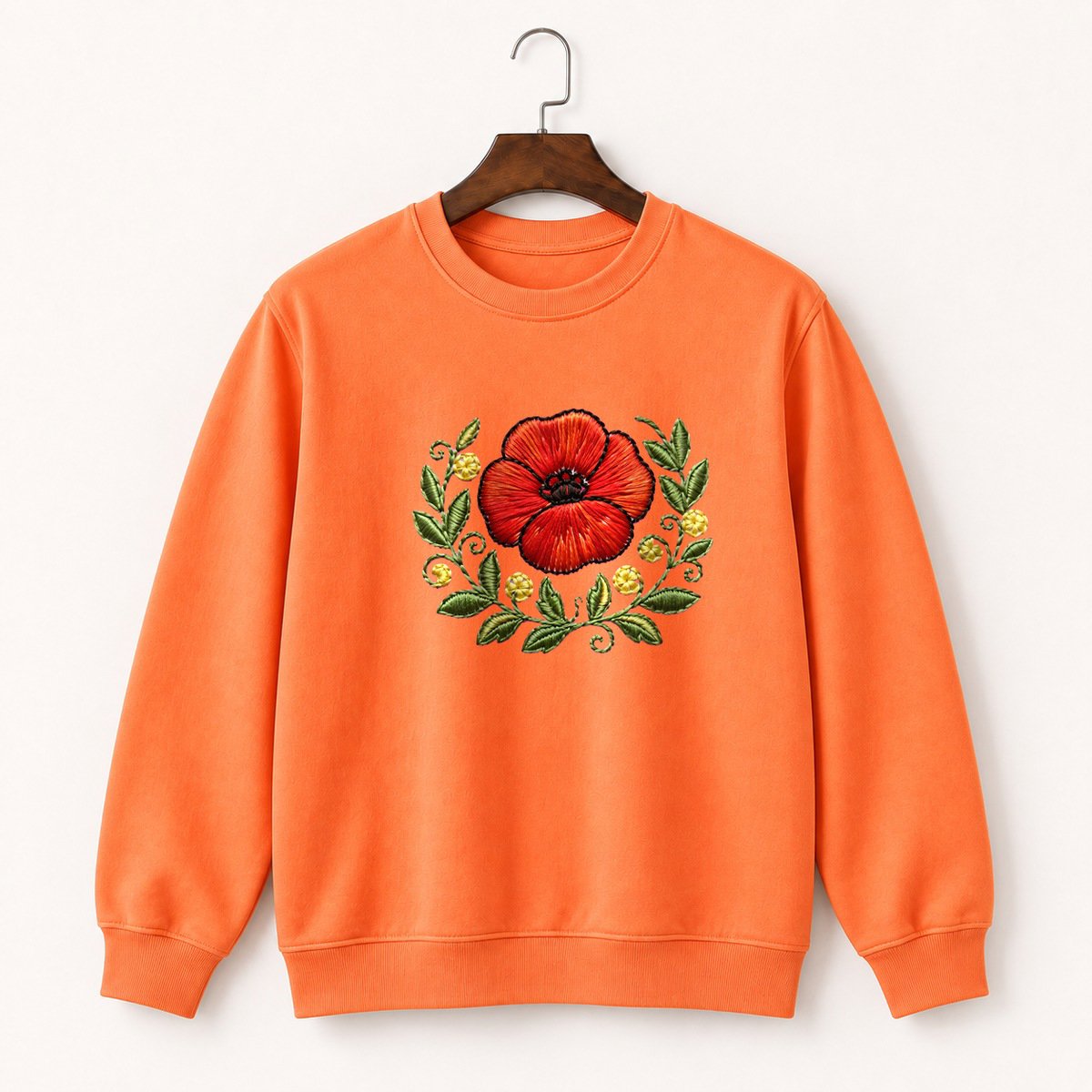 Poppy Flower Crewneck Sweatshirt 3