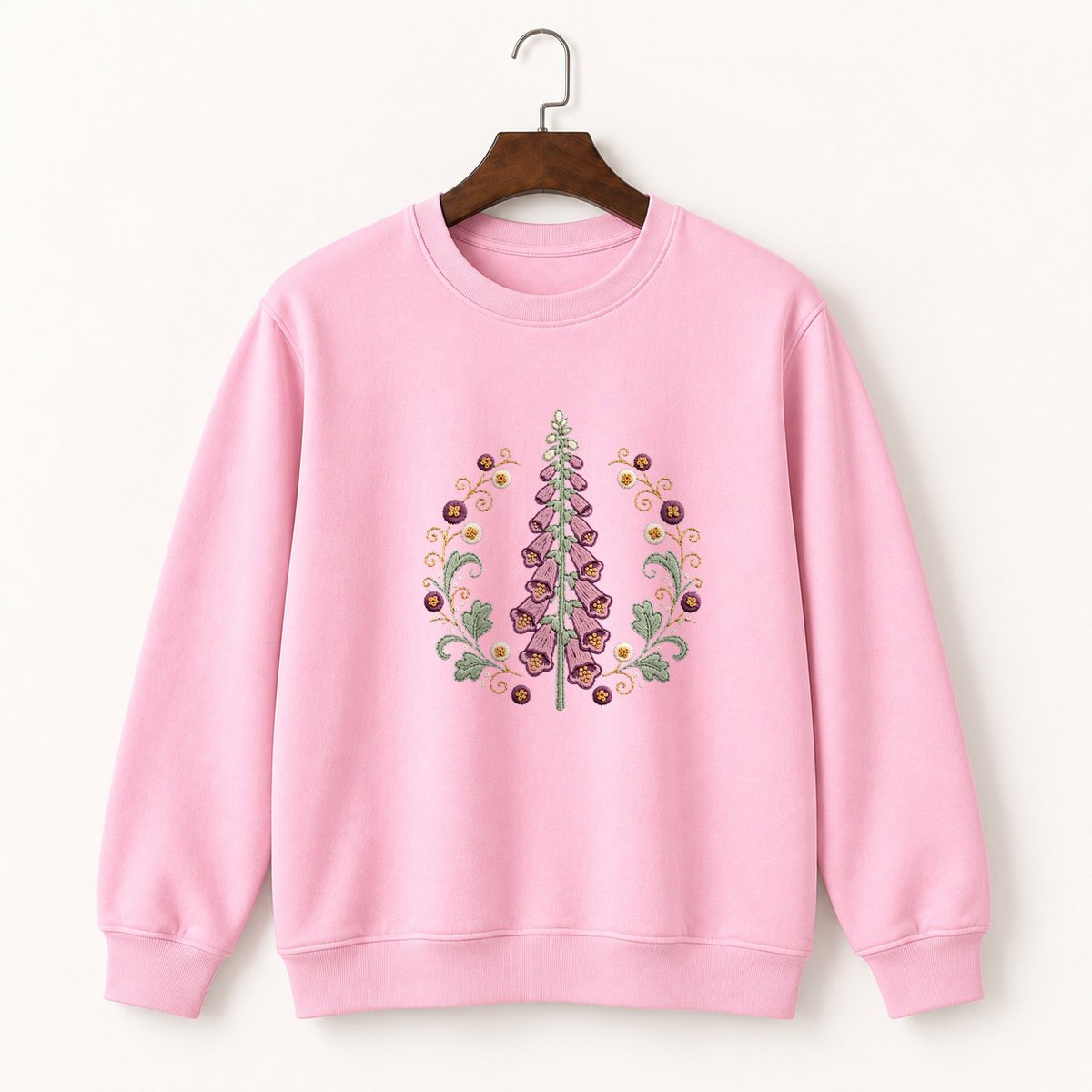 Foxglove Flower Crewneck Sweatshirt 4