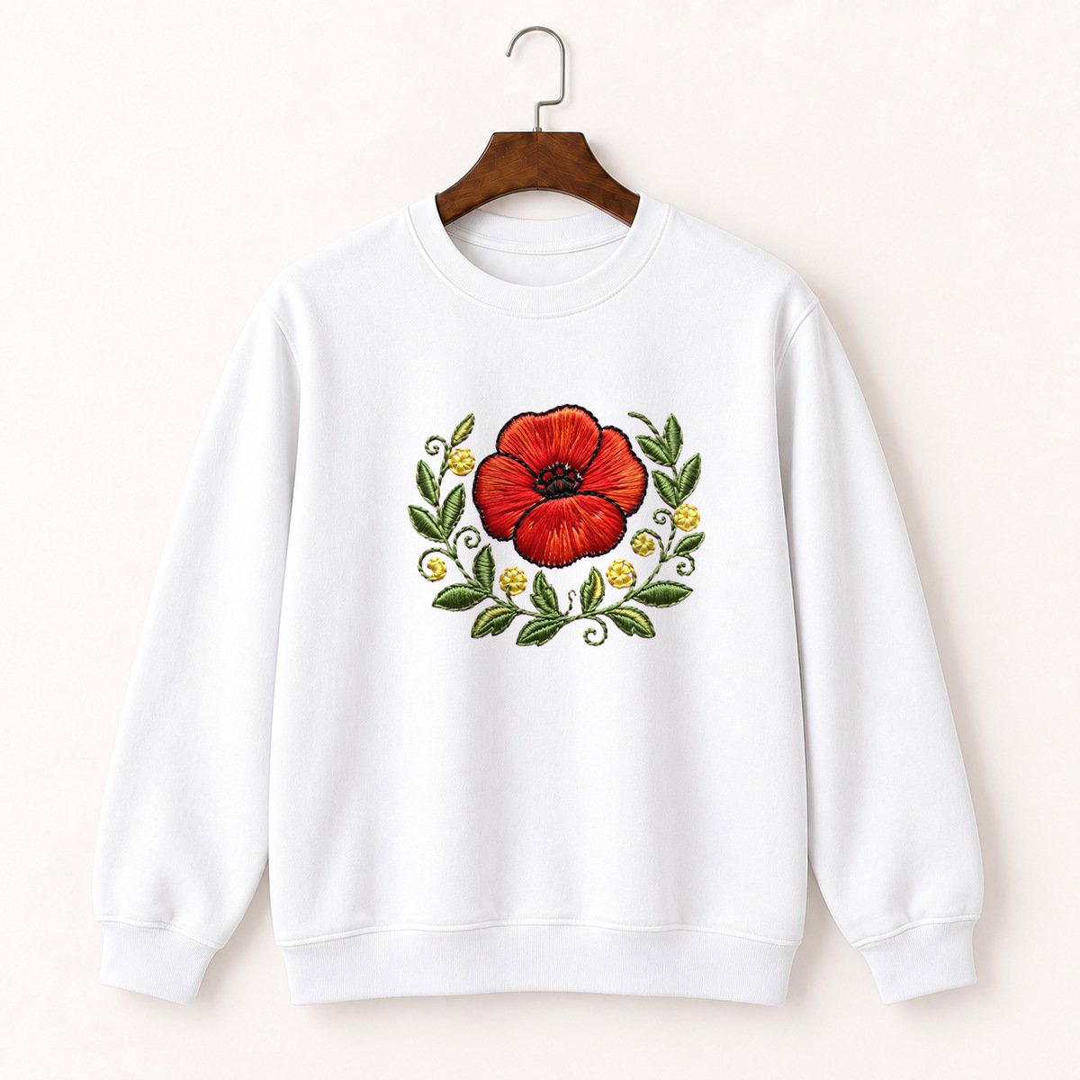 Poppy Flower Crewneck Sweatshirt 5