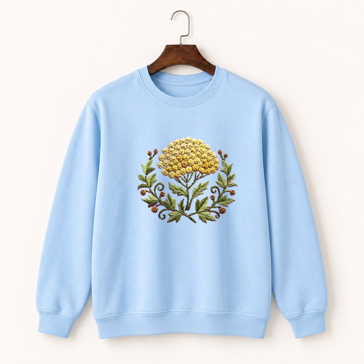 Yarrow Flower Crewneck Sweatshirt 1