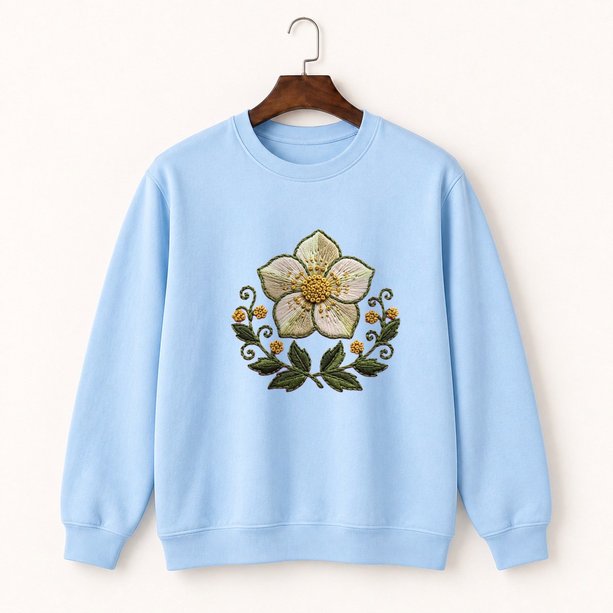 Hellebore Flower Crewneck Sweatshirt 1