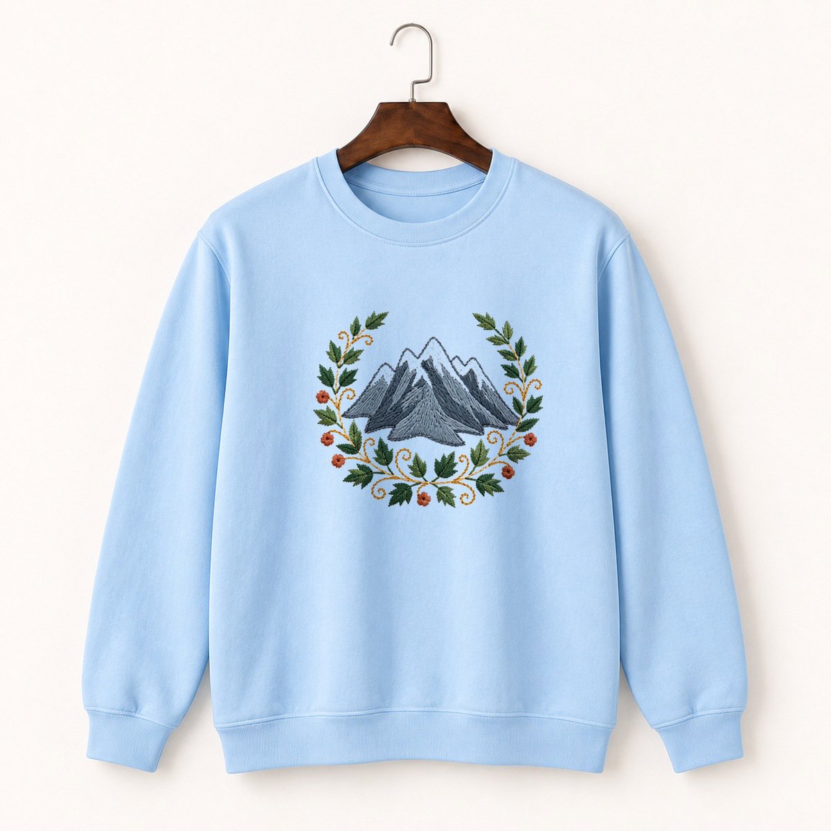 Cascade Range Mountains Crewneck Sweatshirt 1