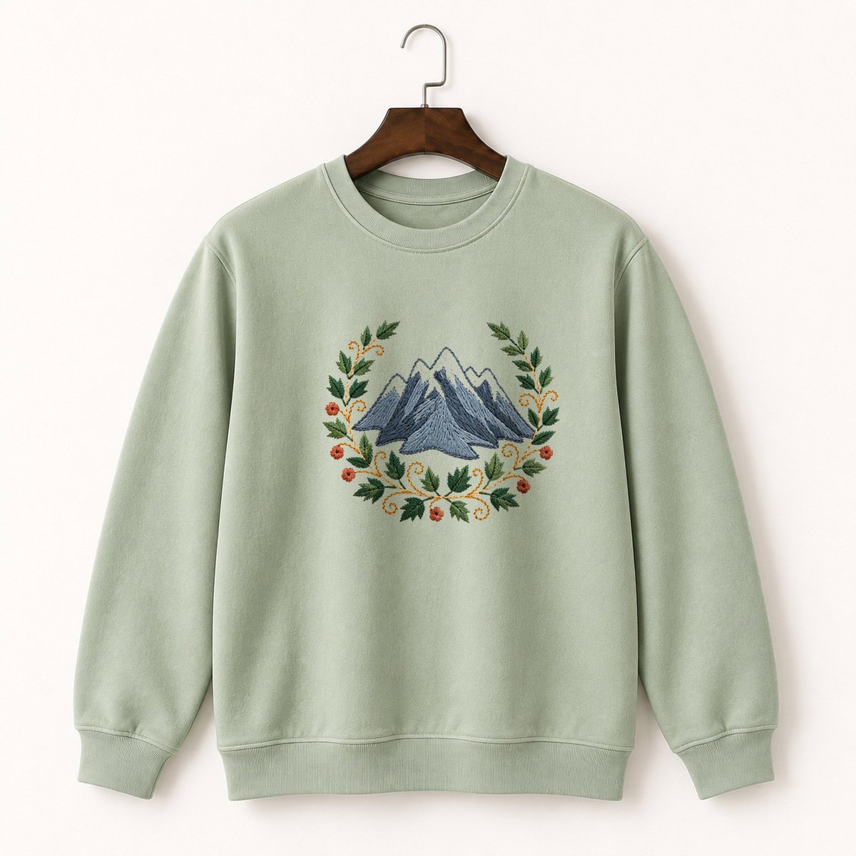 Cascade Range Mountains Crewneck Sweatshirt 2