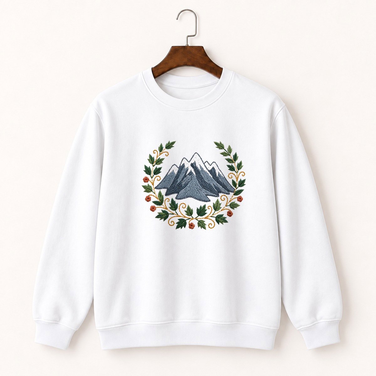 Cascade Range Mountains Crewneck Sweatshirt 5