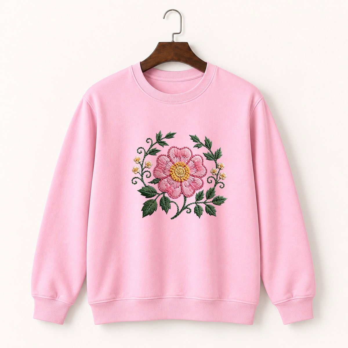 Wild Rose Flower Crewneck Sweatshirt 4