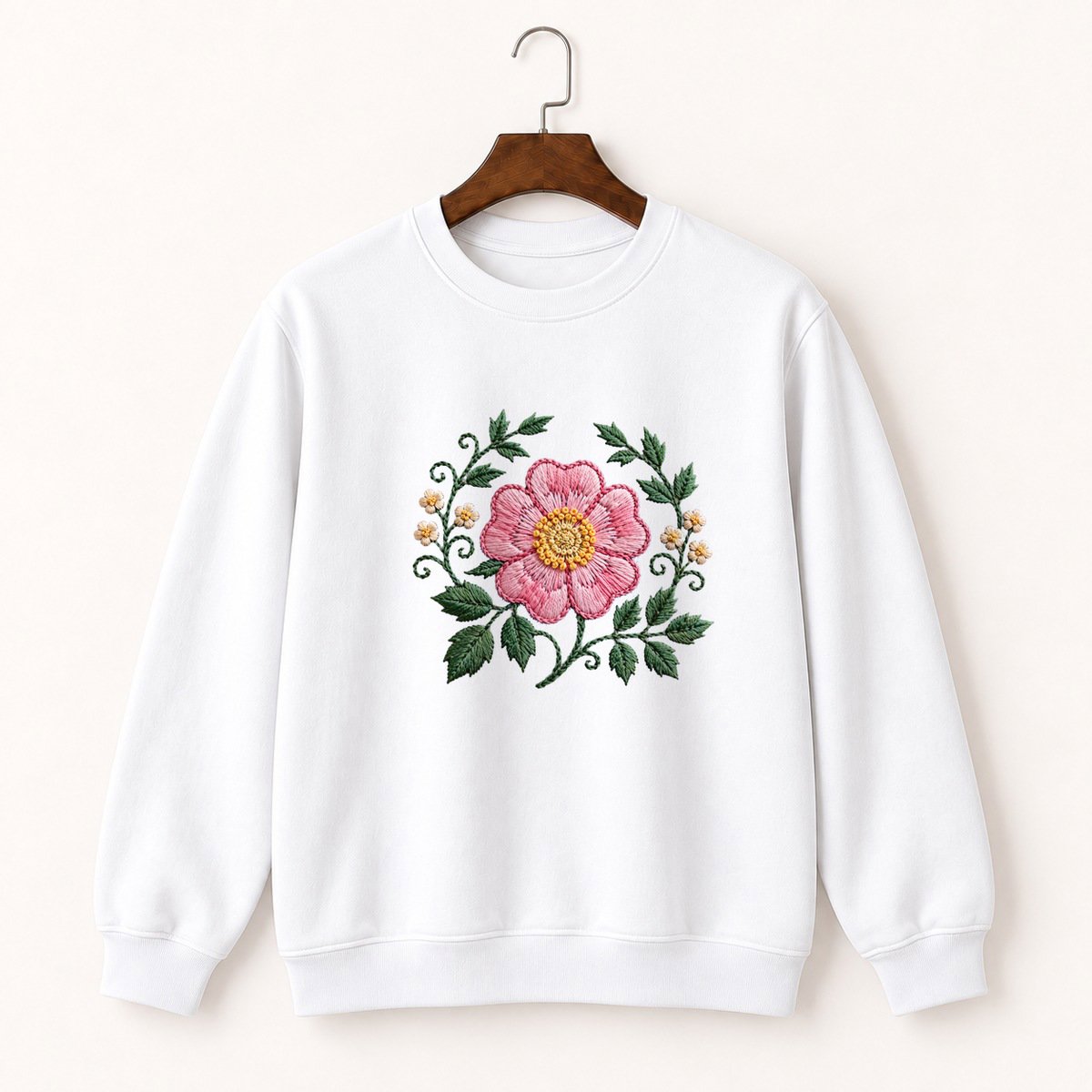 Wild Rose Flower Crewneck Sweatshirt 5