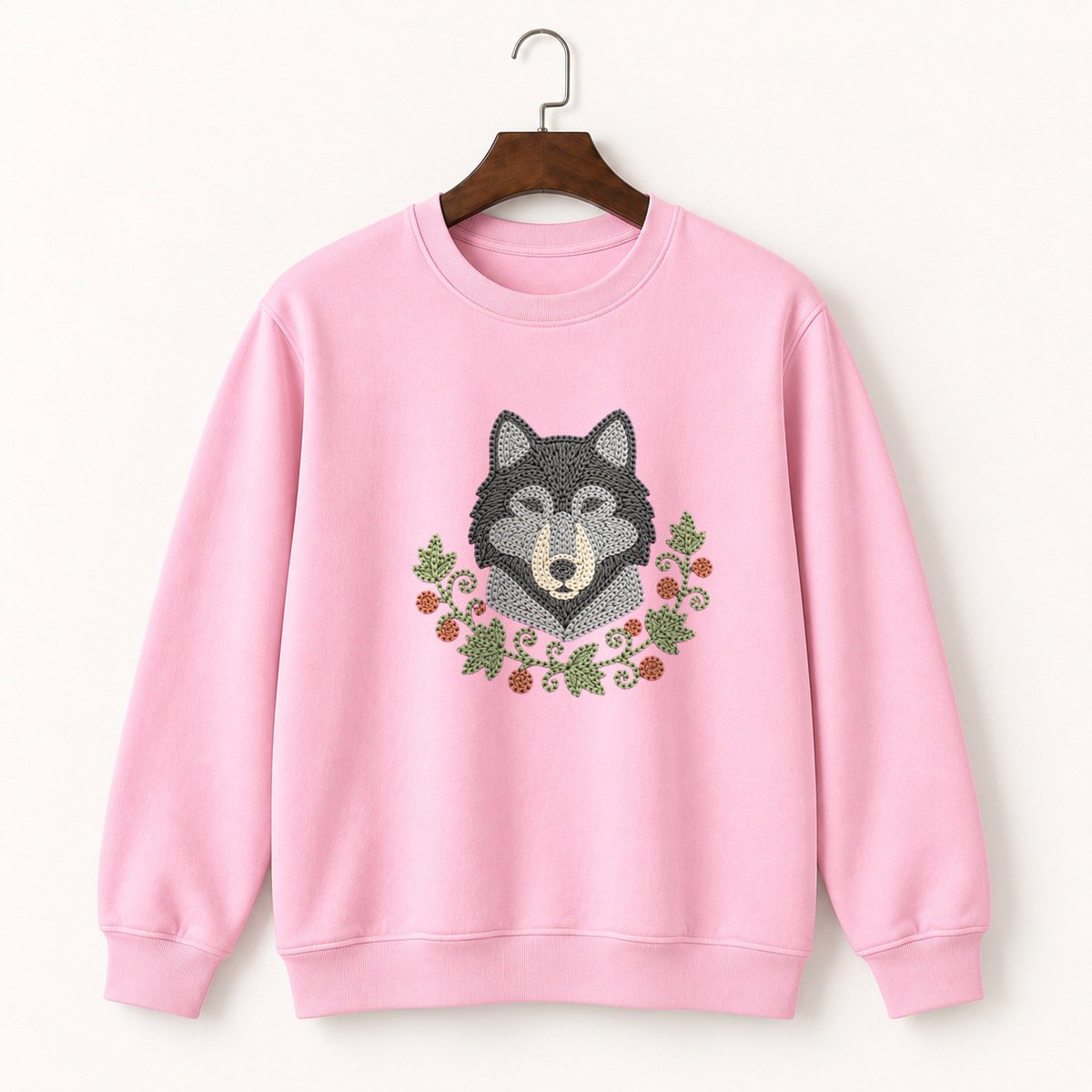 Gray Wolf Crewneck Sweatshirt 4