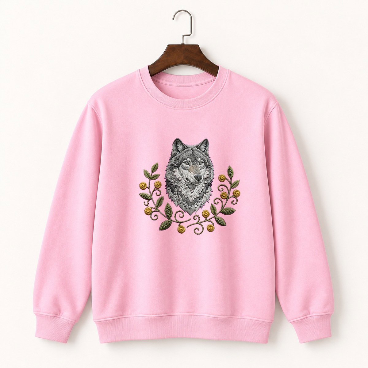 Gray Wolf Crewneck Sweatshirt 4